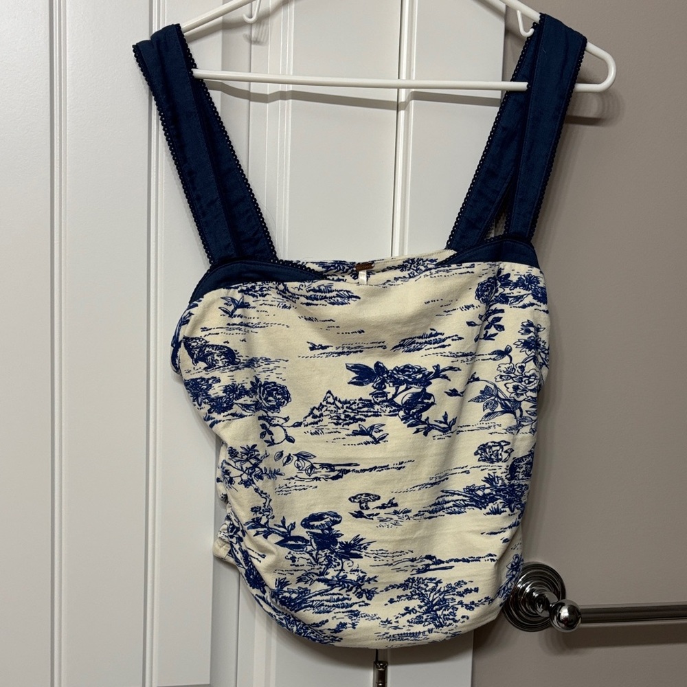NWT Free People Printed Two Tone Tank Top